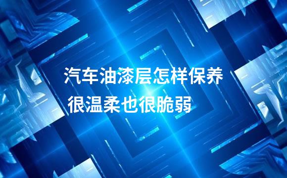 汽车油漆层怎样保养 很温柔也很脆弱